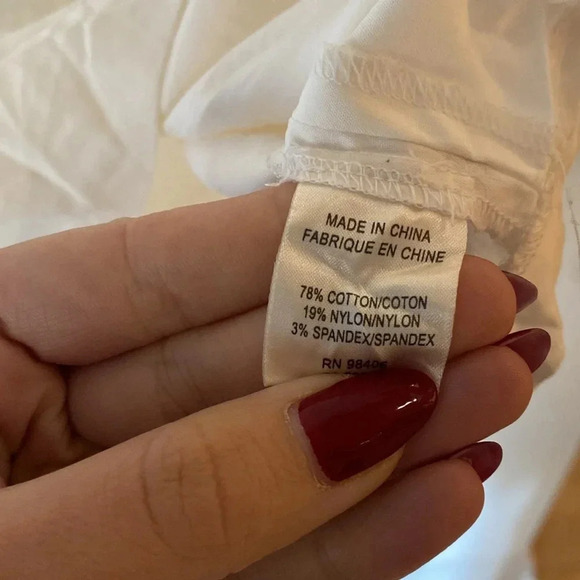 Theory Carrian Precise Peplum Stretch Cotton Pleated White Blouse Size S - Picture 7 of 13